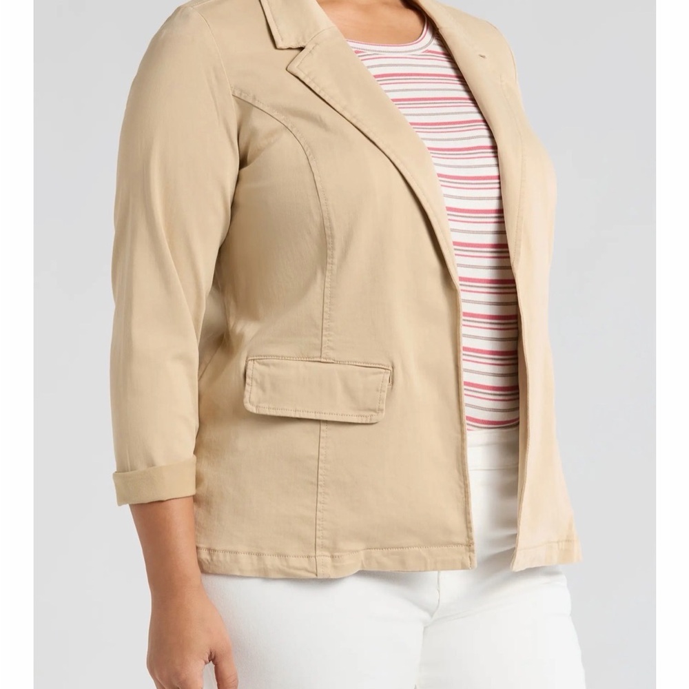 Liverpool Fitted Open Front Twill Blazer - Picture 4 of 16